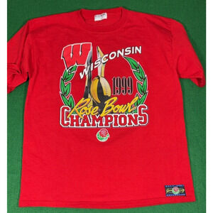 Vintage Wisconsin Rose Bowl Champions '99 tshirt XLarge Badgers Football